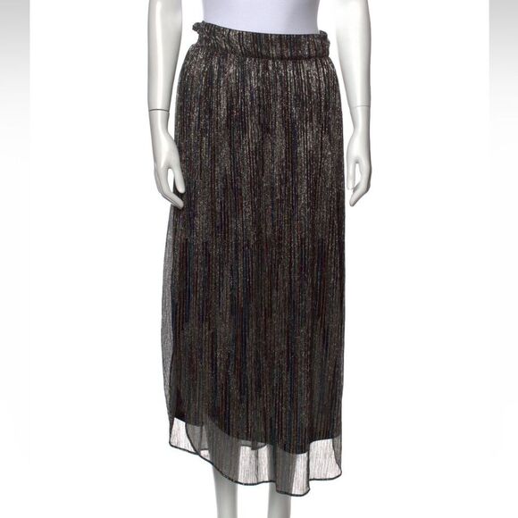 Ramy Brook long sparkle maxi skirt in black - Picture 1 of 4